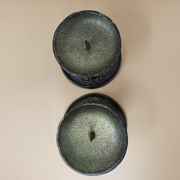 Pair Of Vintage Mid-Century Modern Brass Candle Holders - Picture 3 of 12